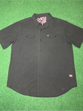 Vintage 90s Y2K Split Skateboarding Button Up Shirt, Skater Ska Punk JNCO (XXL)